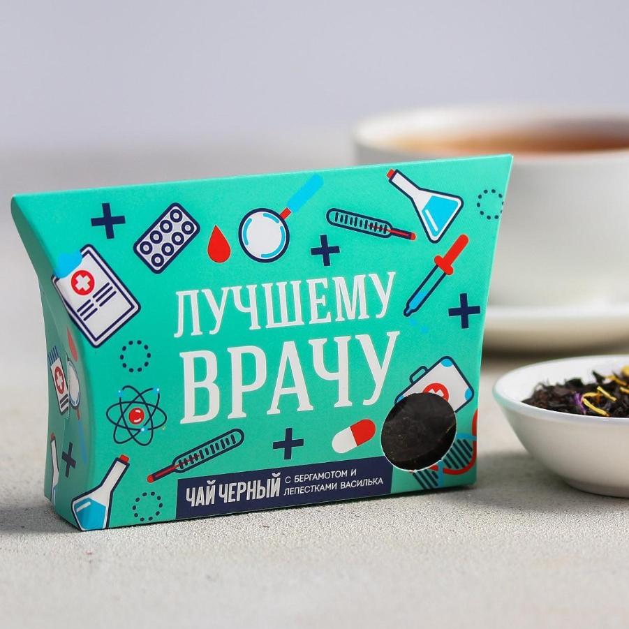 Чай чёрный «Лучшему врачу», бергамот и лепестки василька